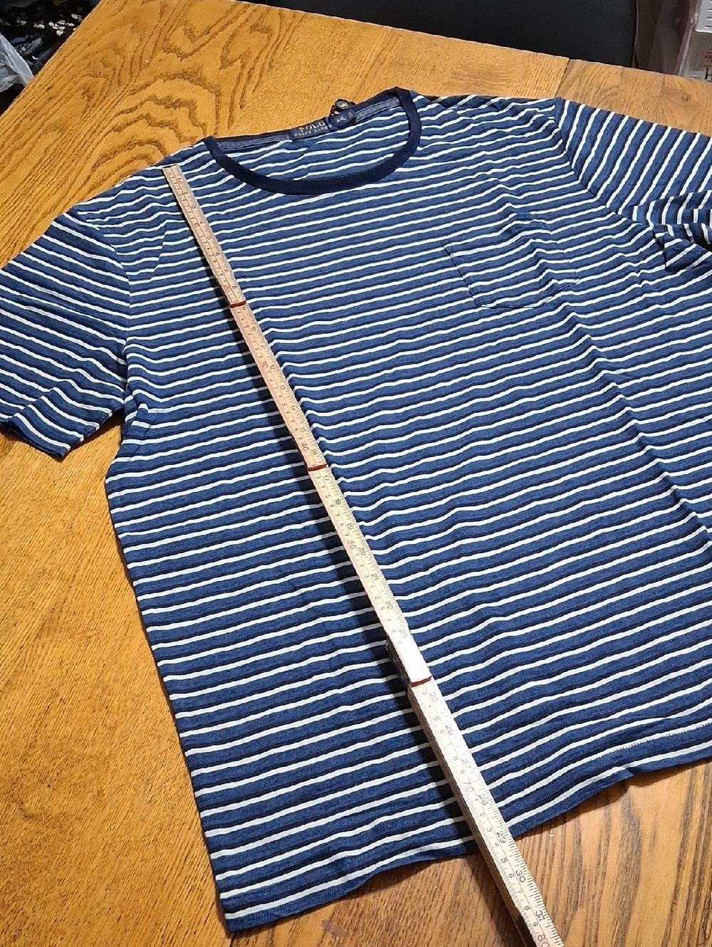 Ralph Lauren Men POLO T Tee Shirt  XXL  NEW Striped White Blue Short Sleeves NEW
